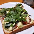 ruris7's cooksnap of when they made セロリ＆トマト×ウィンナーの和トースト.