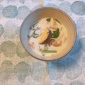 yesmama's cooksnap of when they made 薩摩芋と法蓮草の食べる味噌ミルクスープ.