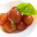 ぷりんせすはんばーぐ's cooksnap of when they made ミニトマトのサワー漬け・バジル風味.