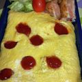 まめまるM's cooksnap of when they made お弁当用オムライス❤ケチャップを綺麗に✿.