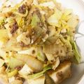 ♡まーちゃん♬'s cooksnap of when they made 挽き肉絡む～✨白菜と厚揚げの旨塩炒め.