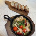 うずら's cooksnap of when they made えびとマッシュルームのアヒージョ.