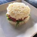 Sun Flover's cooksnap of when they made おうちで簡単♪焼肉ライスバーガー.