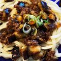 おんぷちゃん☆'s cooksnap of when they made 茄子とひき肉の汁なし坦々うどん.