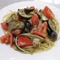 ともこキッチン's cooksnap of when they made なすとツナのバジルトマトソースパスタ♪.