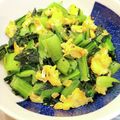 yuki★haru's cooksnap of when they made 【農家のレシピ】小松菜と卵のバターソテー.