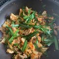 ひとりとみんな's cooksnap of when they made 豚キムチ☆にら豚豆腐キムチ炒め♪.
