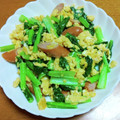 55才のおじさん's cooksnap of when they made 簡単！ウインナーと小松菜の中華炒め.