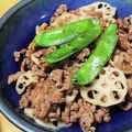 ちょこちょこ♬'s cooksnap of when they made 根菜の肉そぼろ.