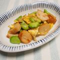 バカリャウ's cooksnap of when they made ほたて・空豆・卵の三色炒め.
