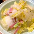 ばたみそーぱん☆'s cooksnap of when they made 簡単☆白菜とベーコンの温サラダ.