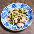 KAKO_KAKO's cooksnap of when they made アスパラとベーコンとしめじのバター炒め.