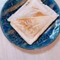 february☆'s cooksnap of when they made ホットサンドメーカーでたいやき風.