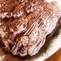 みぃあーりぃれ's cooksnap of when they made ⁂チョコレートのモンブランロール⁂.