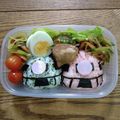 えりんぎ☆☆☆'s cooksnap of when they made 海苔とハムで☆ガンダムのザクキャラ弁☆.