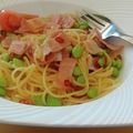 こぼく's cooksnap of when they made 枝豆とベーコンのペペロンチーノパスタ.