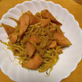 ダイエッターひさ子's cooksnap of when they made もやしと魚肉ソーセージのカレーポン酢炒め.