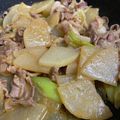クックZSLAF1☆'s cooksnap of when they made 豚バラ大根と葱☆生姜甘辛味噌炒め.