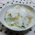 zakkiiM's cooksnap of when they made らっきょ漬けの後の 大根甘酢漬け.