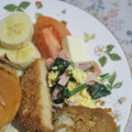 mmameco's cooksnap of when they made 簡単 ほうれん草とハムと卵炒め.