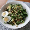 donuts★'s cooksnap of when they made 春菊とキノコのスパゲティ♪.