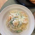 あいらんど0402's cooksnap of when they made 菜の花と海老のソイクリームパスタ.