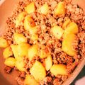 あらんだ's cooksnap of when they made じゃがいもと豚ひき肉の甘辛炒めレンジ時短.