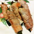 ヤスコ♪'s cooksnap of when they made 簡単　豚バラスライスでにら巻き.