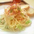 ウラリエ's cooksnap of when they made 桜海老とキャベツの春色パスタ.