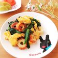 Newチヨコっと♪'s cooksnap of when they made 簡単に♫ちくわとほうれん草と卵の炒め物♡.