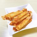 こみ067's cooksnap of when they made おつまみにも！さけるチーズ餃子の皮巻き！.