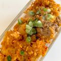 ゆかりりりー's cooksnap of when they made 牛丼リメイク☆キムチチャーハン.