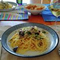 ただしんゆみ's cooksnap of when they made シロさんのきのこツナカブの葉の和風パスタ.