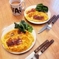 おりぼぶ's cooksnap of when they made 朝の新定番！ベーコン パンケーキ.