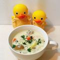 kunyama's cooksnap of when they made ほっこりあったか白菜とあさりの豆乳スープ.