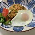 ナス科の地上絵's cooksnap of when they made 尾西の非常食　活用チャーハン.