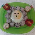 ナナプー's cooksnap of when they made ★フラワー(≖益≖)♡キャラ弁★.