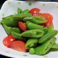 きのっぴぃ２号's cooksnap of when they made スナップエンドウとミニトマトのサラダ.