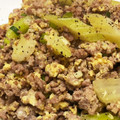菜つ実☆ミ's cooksnap of when they made 簡単☆豚挽き肉とセロリの卵炒め.
