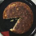 akobo's cooksnap of when they made さつまいものスパニッシュオムレツ.