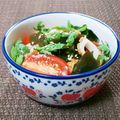 り～たん。's cooksnap of when they made 春菊とワカメと竹輪のサラダ♪.