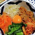 みっちゃん❇️68's cooksnap of when they made レンジで＊野菜たっぷりピリ辛ビビンうどん.