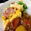 はなかほ's cooksnap of when they made ベーコンとスナップえんどうの卵炒め.