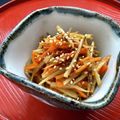 お料理ニャロメ's cooksnap of when they made きんぴらごぼう.