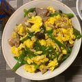 こひらみかん's cooksnap of when they made 豚こま肉、ピーマン、椎茸、卵の山椒のせ丼.