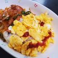 notte☆'s cooksnap of when they made 簡単ランチ♪オムナポ丼.