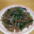 コーヒー甘め's cooksnap of when they made 痩せたい自分に捧ぐ♪こんにゃくとにら炒め.