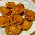 はっぴーゆりもん＊'s cooksnap of when they made れんこんのはさみ焼き.
