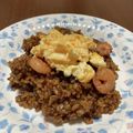 トマト☆★'s cooksnap of when they made 真っ黒！岡山県民のB級グルメ♪えびめし.