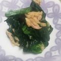緑の人魚's cooksnap of when they made 寒縮みほうれん草と ツナのサッと炒め.